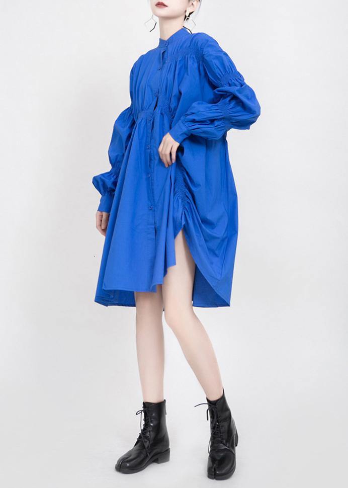 Women Asymmetrical Pleated Big Size Dress Spring