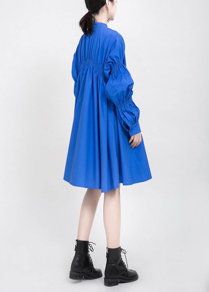 Women Asymmetrical Pleated Big Size Dress Spring